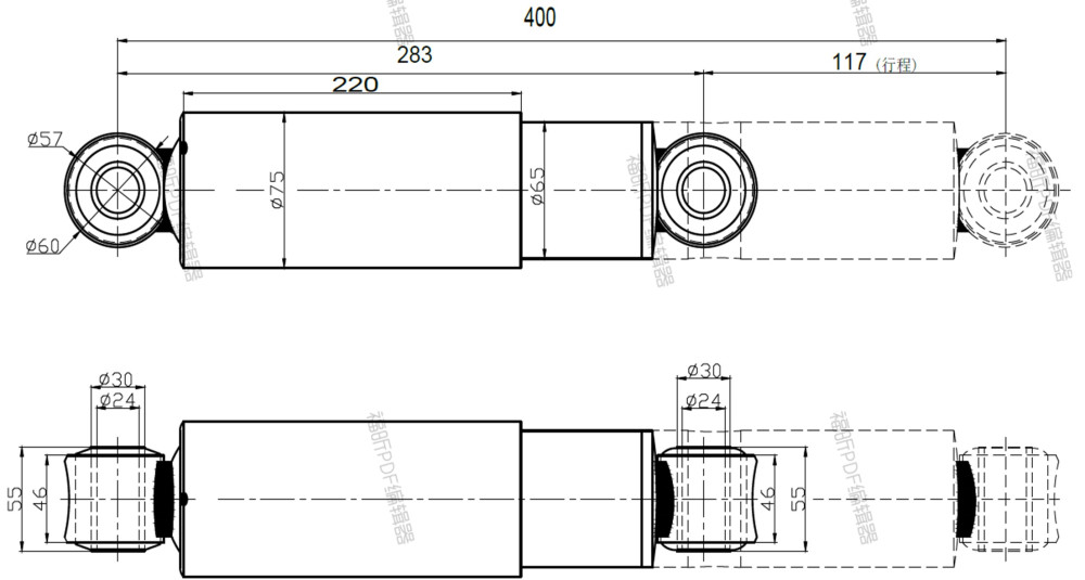 Амортизатор 400 (AIKO) (HJ09F2935-270/400X)
