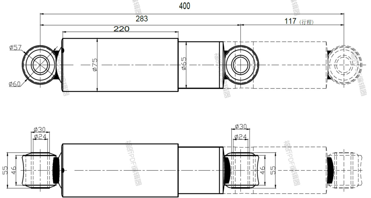 Амортизатор 400 (AIKO) (HJ09F2935-270/400X)
